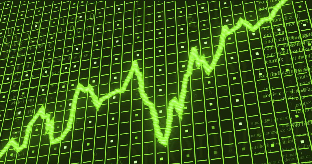Financial Market Analysis in Digital Interface with Upward Graph