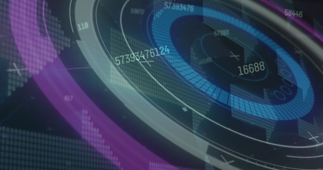 Digital Interface with Numbers and Scanning Scope