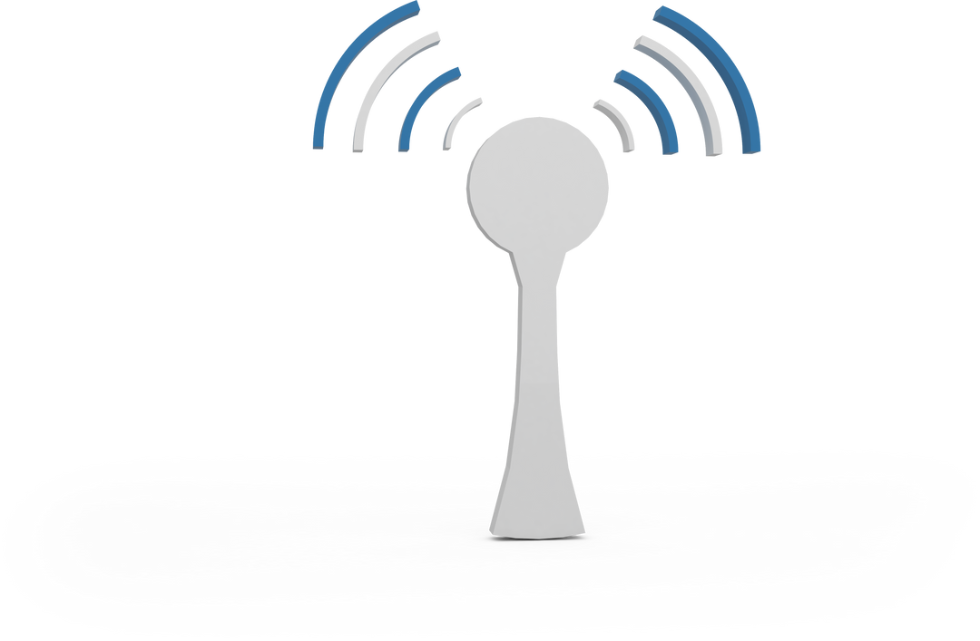 WiFi Icon with Shape Radiating Signal on Transparent Background - Download Free Stock Images Pikwizard.com