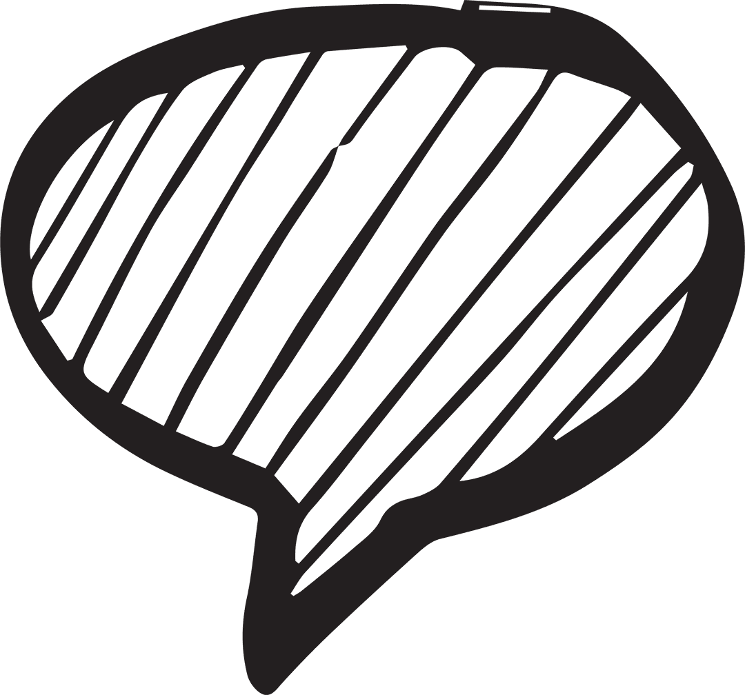 Black Speech Bubble Transparent Background Illustration