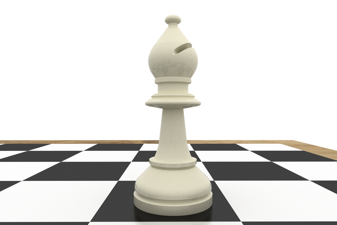 Transparent Background White Bishop on Chess Board - Download Free Stock Images Pikwizard.com