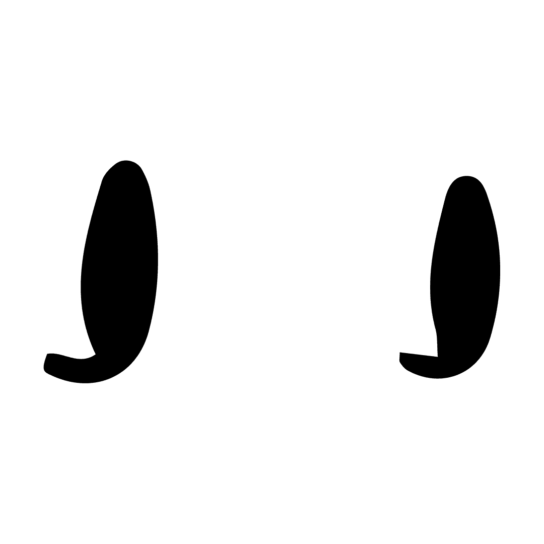 Abstract Black Shapes on Transparent Background Illustration