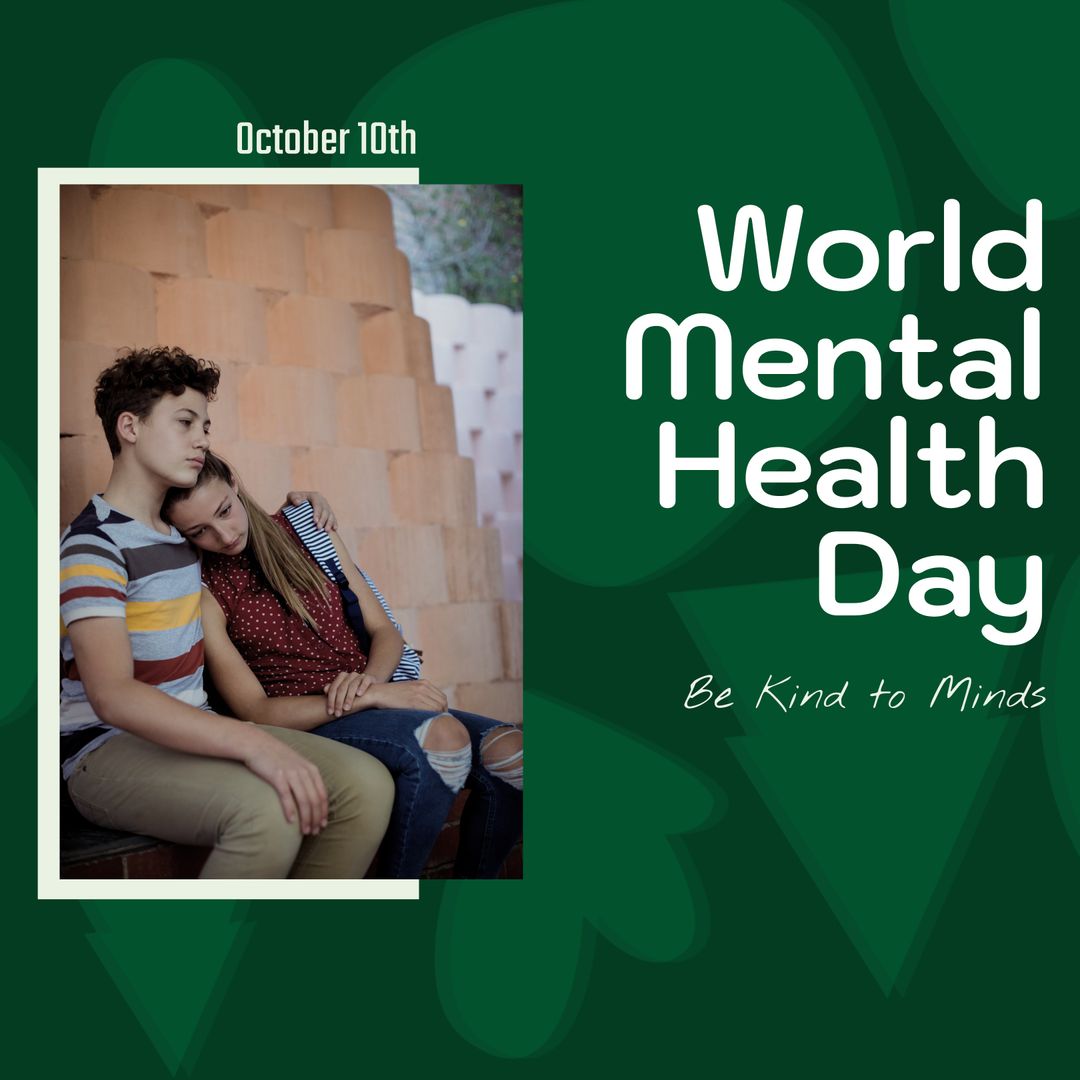 Couple Expressing Support for World Mental Health Day