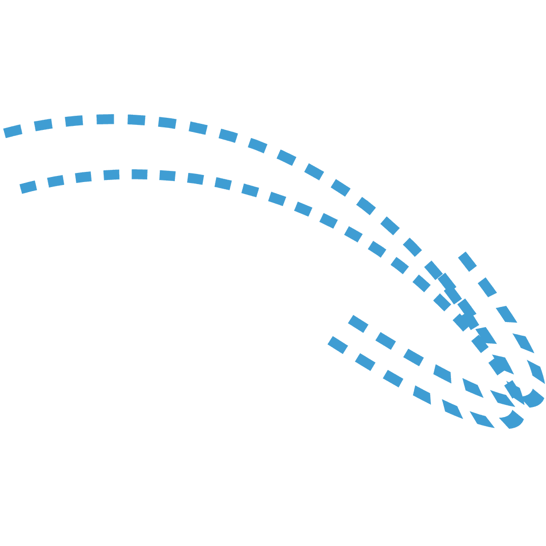 Blue Arrow Pattern on Transparent Background