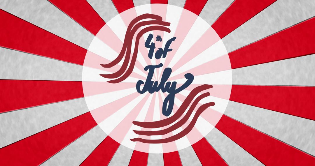 Fourth of July Patriotic Rays Background