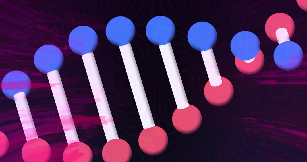 Abstract DNA Helix Glowing Digital Connections