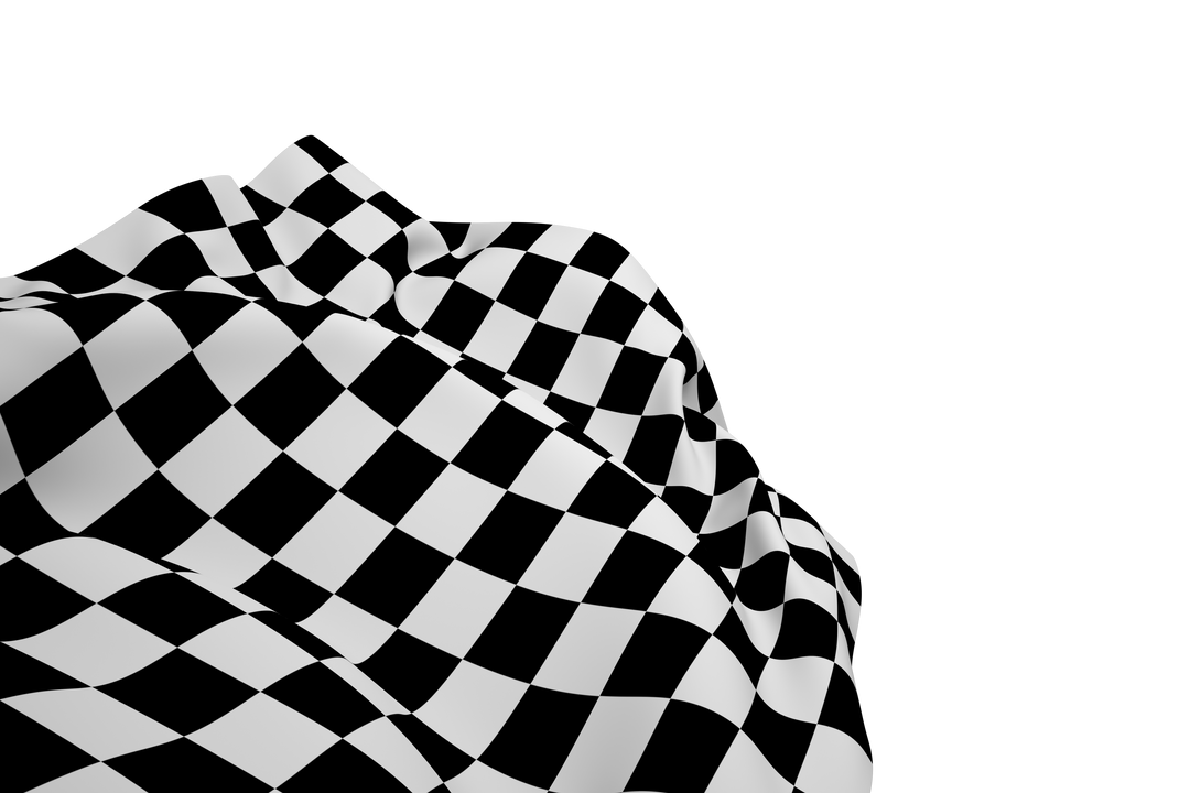 Waving Black and White Checkered Flag on Transparent Background - Download Free Stock Images Pikwizard.com