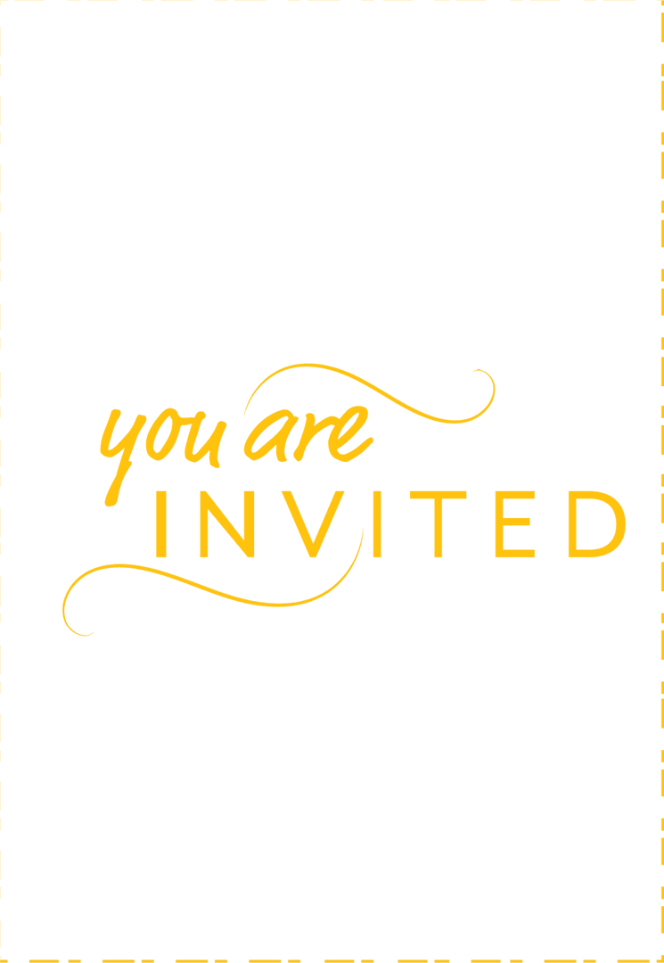 Elegant Invitation Text with Orange Pattern on Transparent Background - Download Free Stock Images Pikwizard.com