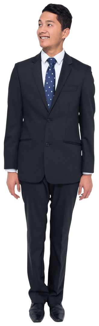 Caucasian Businessman Smiling in Suit on Transparent Background