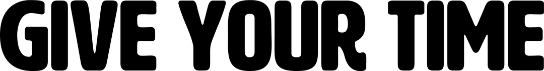 Transparent Text: Give Your Time Data Drawing Design