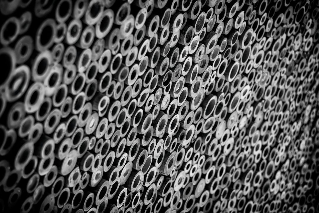 Abstract Black and White Pipe Pattern Background - Free Images, Stock Photos and Pictures on Pikwizard.com