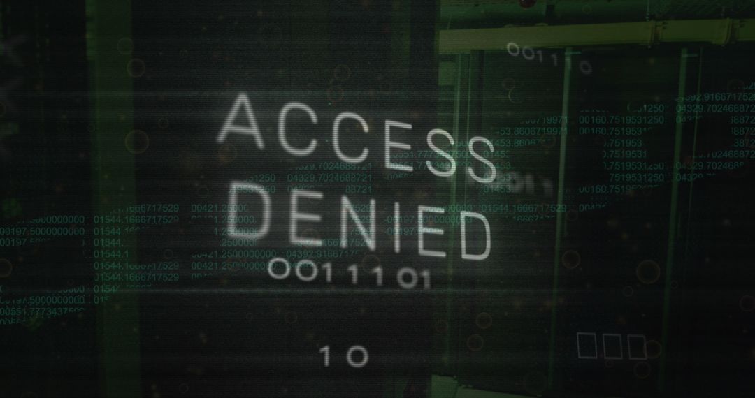 Digital Security Concept with Access Denied Warning on Screen