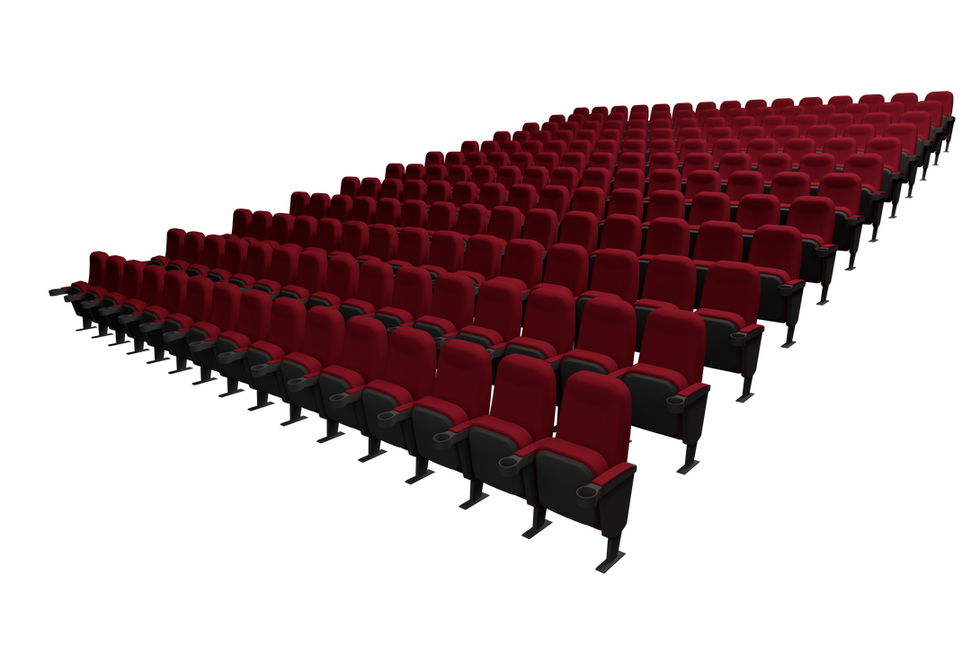 High Angle View of Transparent Background Empty Red Theater Chairs - Download Free Stock Images Pikwizard.com