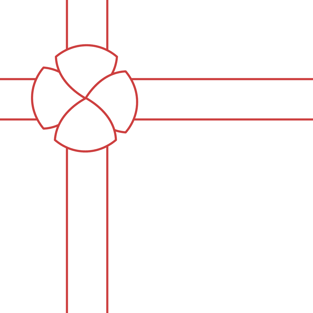 Red Ribbon and Bow on Transparent Background