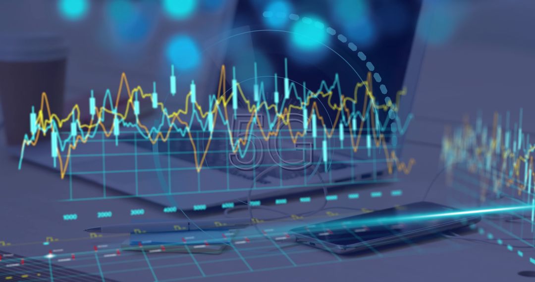 Digital Financial Data Analysis with Globe and Laptop