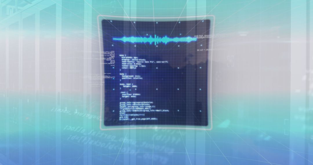 Futuristic Digital Data Processing on Screens