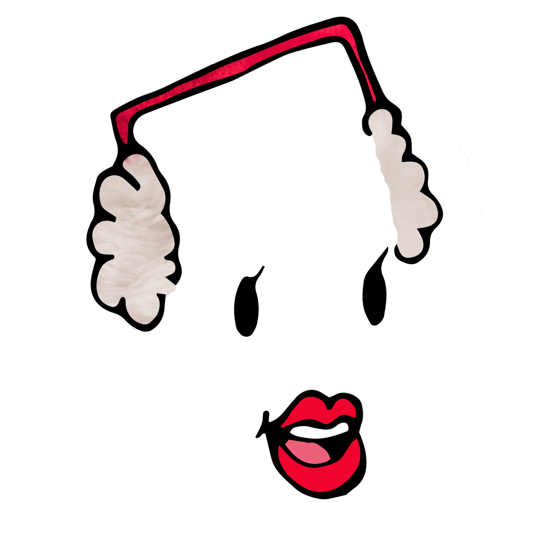 Happy Face with Earmuffs on Transparent Background Vector Art