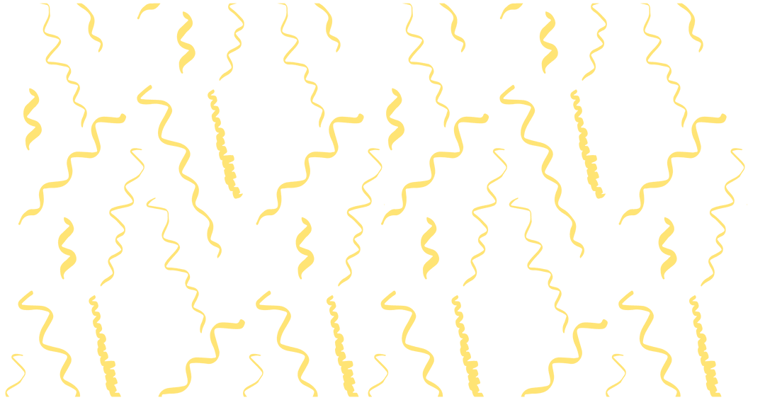 Yellow Abstract Swirl Pattern on Transparent Background