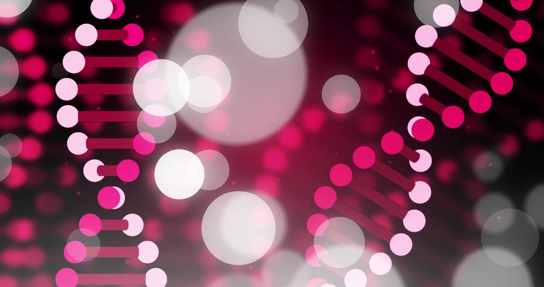 Abstract DNA Helix with Light Bokeh Effect