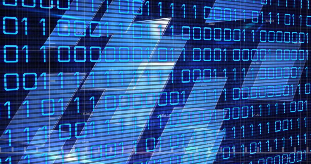 Digital Data Streams with Binary Code and Graphs - Free Images, Stock Photos and Pictures on Pikwizard.com
