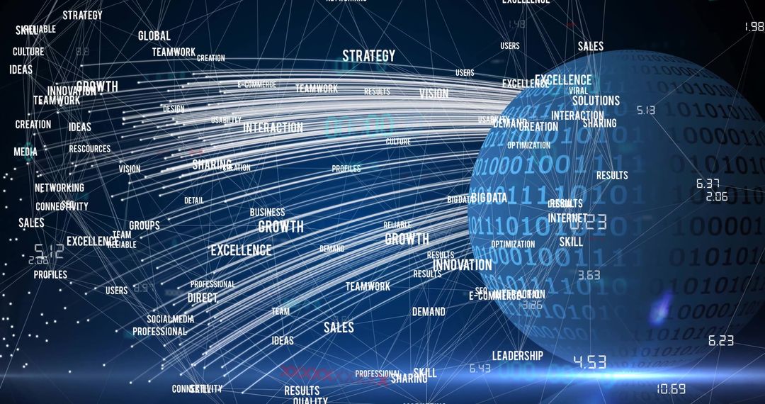 Futuristic Digital Network Illustrating Global Technology Innovation