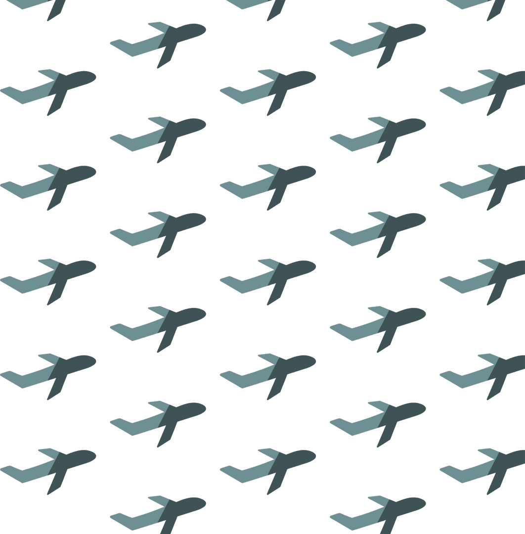 Seamless Plane Pattern Transparent Background Design