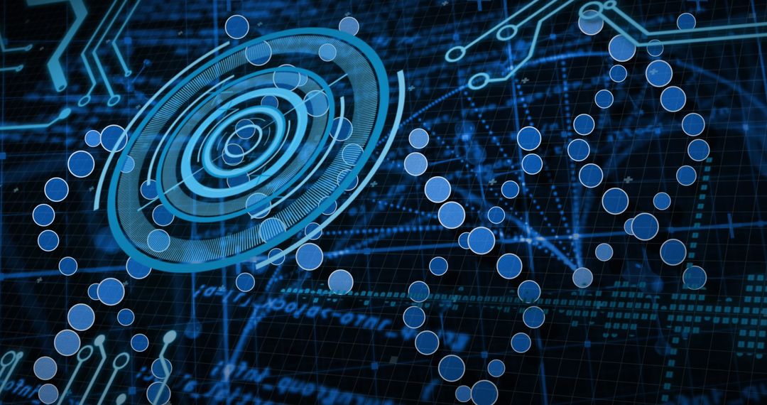 Futuristic Medical Data Processing Concept with Digital Interface
