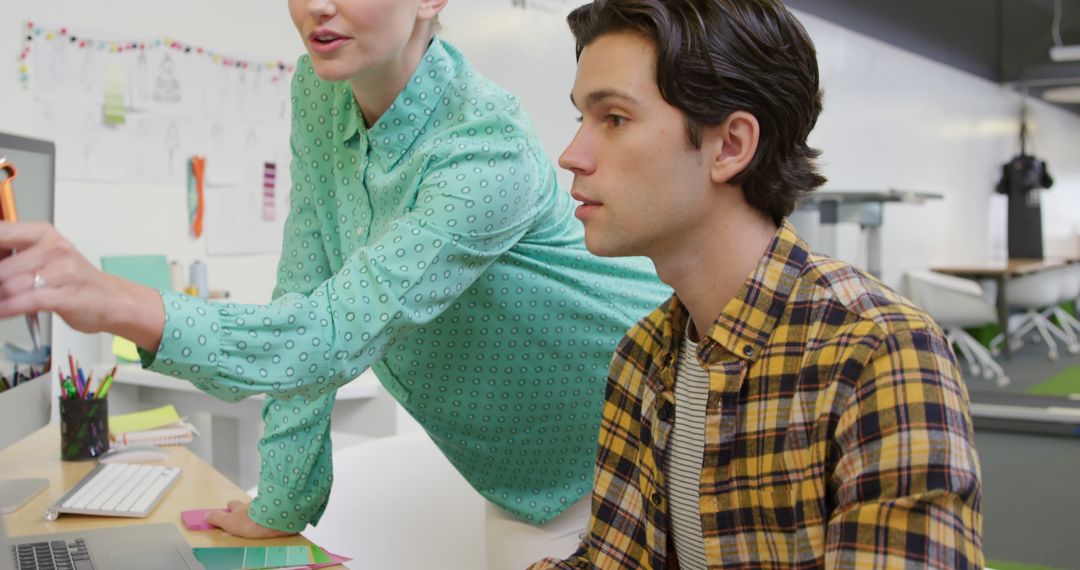 Collaborative Teamwork in Modern Office for Creative Success