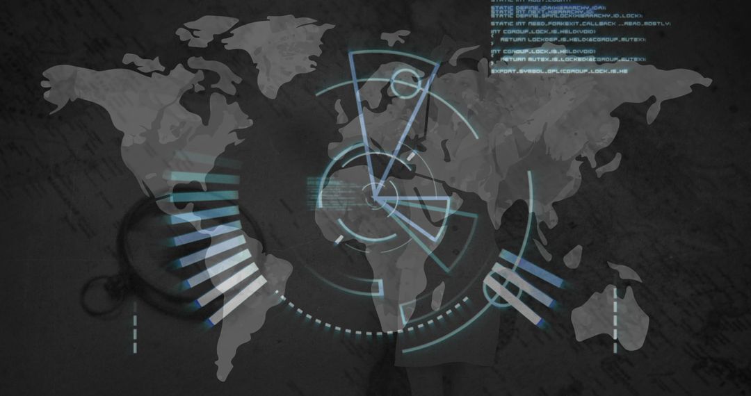 Global Digital Technology Concept with Countdown Overlay