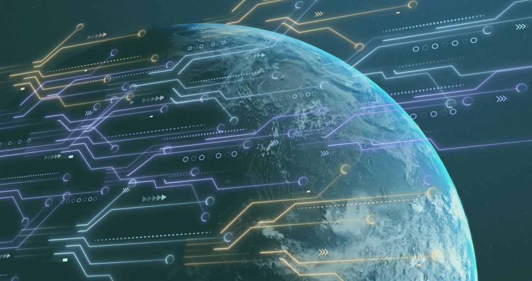 Global Digital Network Connections on Planet Earth