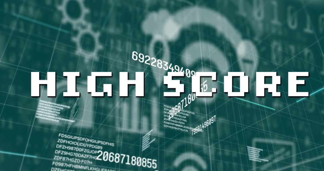 Tech-Savvy Data Processing High Score Concept