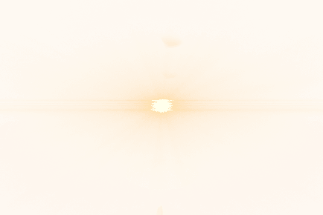 Digital Abstract Shape with Glowing Sunset Effect on Transparent Background