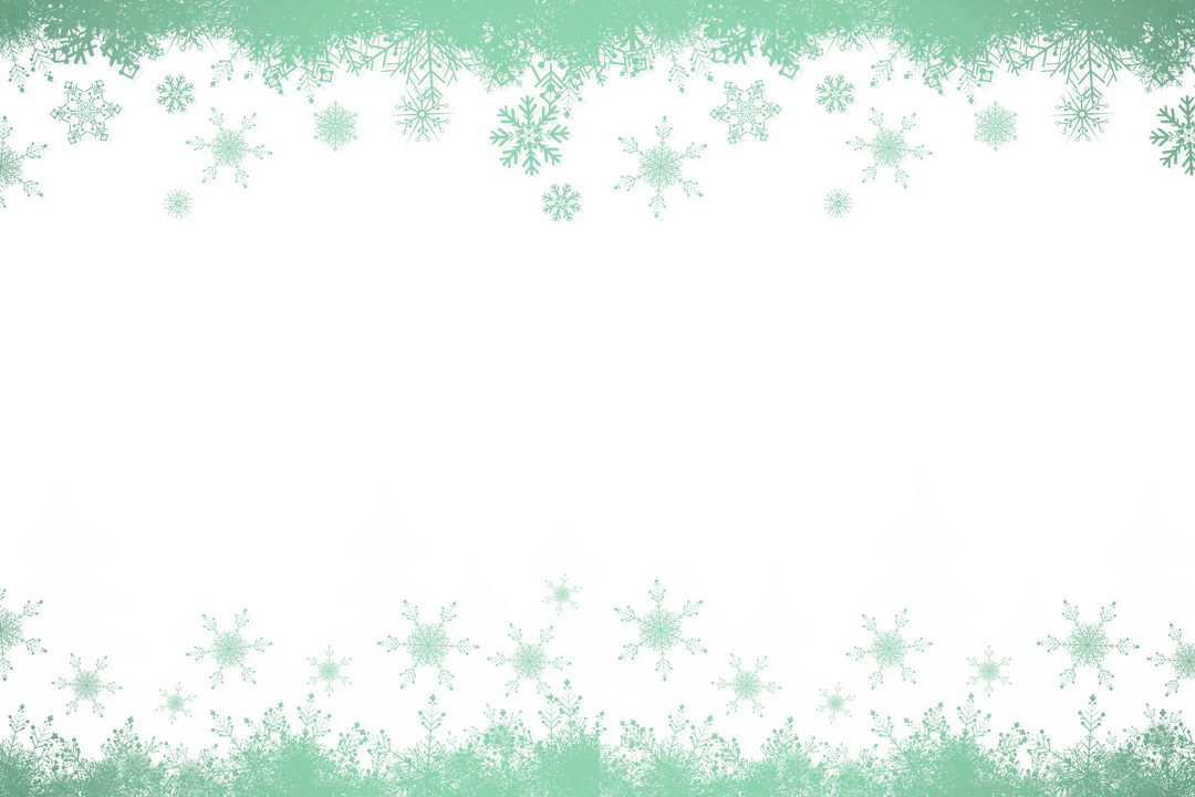 Winter Forest Snowflakes With Transparent Pines and Pattern