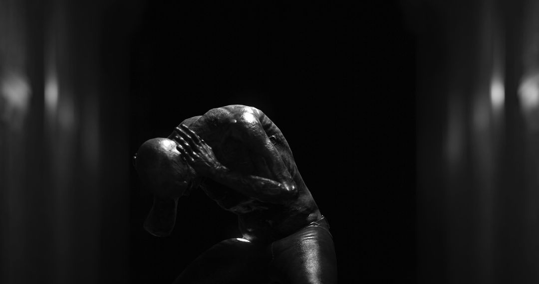 Terrifying Creature in Shadowy Tunnel Evokes Dread