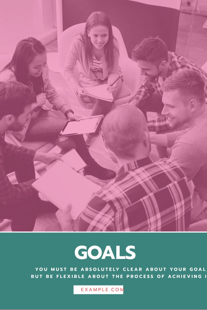 Collaborative Team Setting Goals in Motivational Workshop