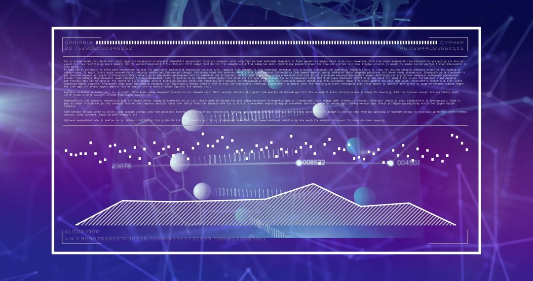 Futuristic Data Visualization with Abstract Network Connections