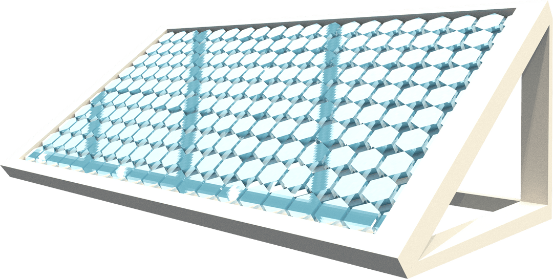 Transparent Solar Panel with Hexagonal Glasses Design