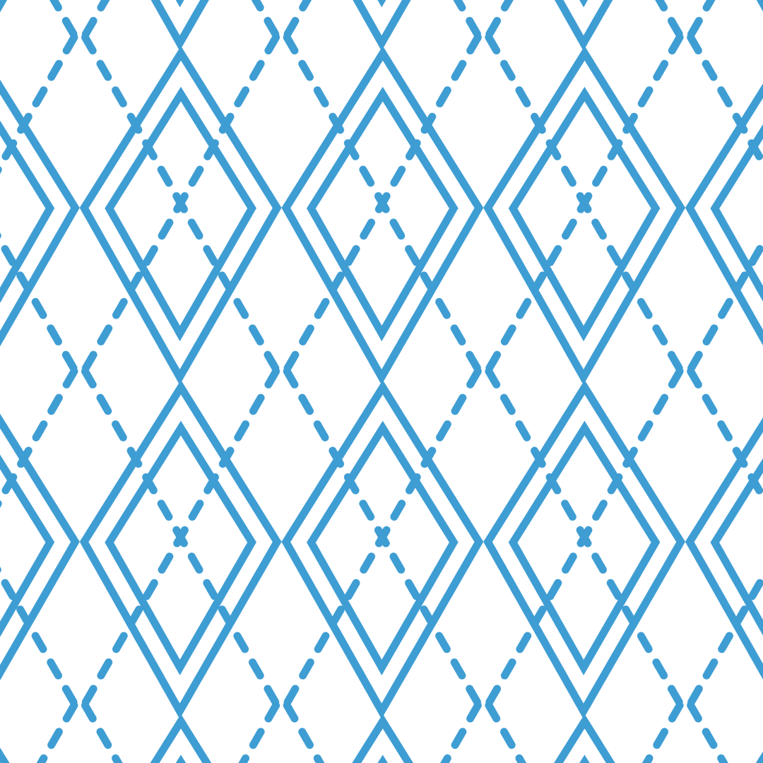 Geometric Blue Diamond Pattern on Transparent Background