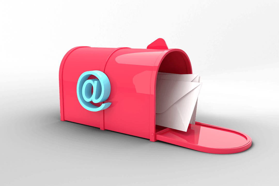 Digital Mailbox with At Symbol on Transparent Background Vector - Download Free Stock Images Pikwizard.com