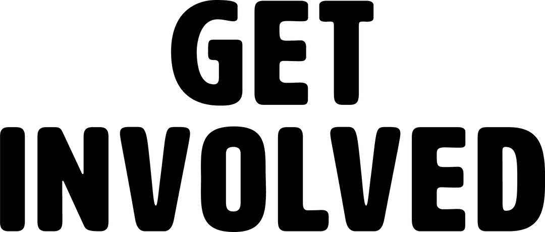 Get Involved Text on Transparent Background for Engagement Design