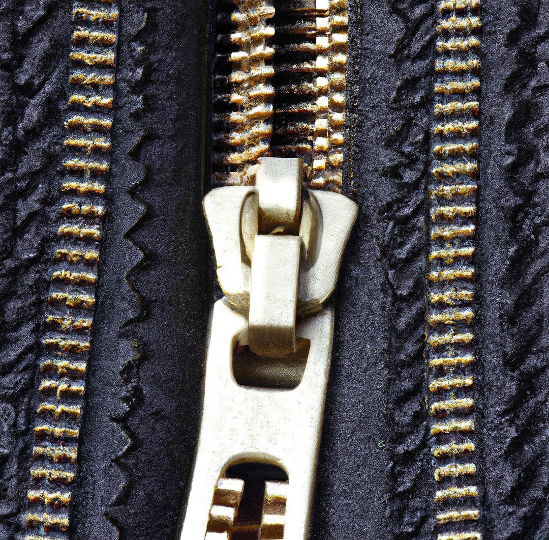 Image of close up of gold zipper and fabric background - Free Images, Stock Photos and Pictures on Pikwizard.com
