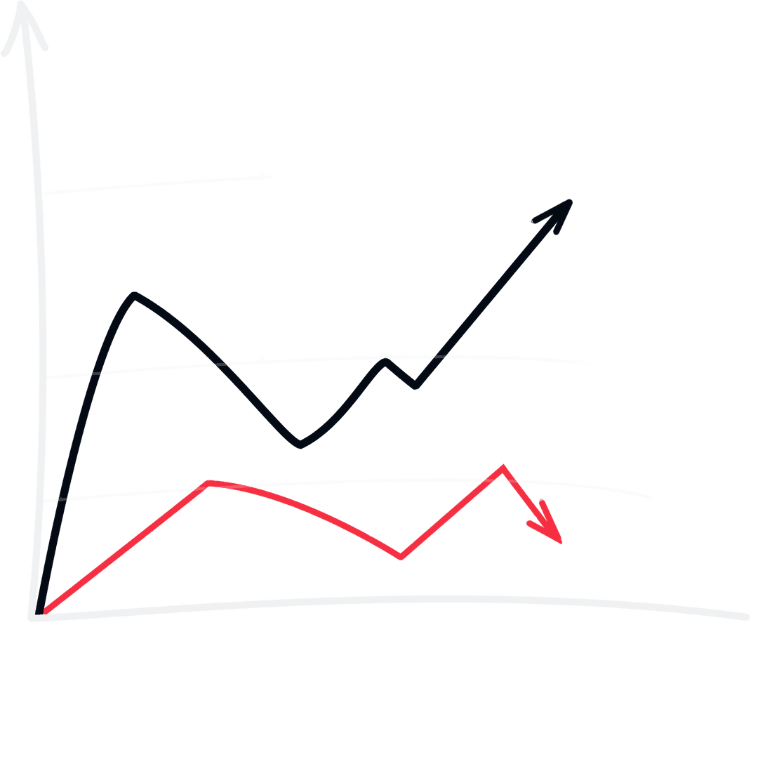 Digital Graph with Arrows on Transparent Background Illustration - Download Free Stock Images Pikwizard.com