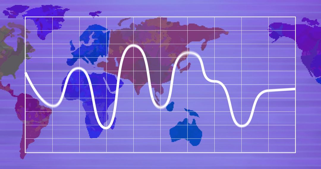 Abstract Global Connectivity Diagram With World Map