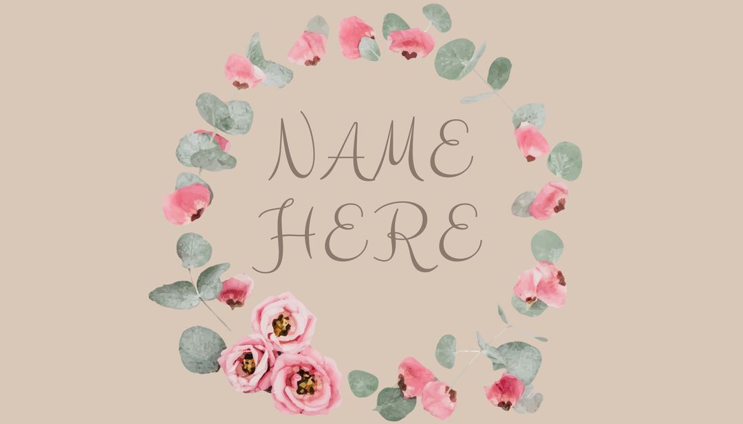 Elegant Floral Wreath Template for Weddings and Personalized Stationery - Download Free Stock Templates Pikwizard.com