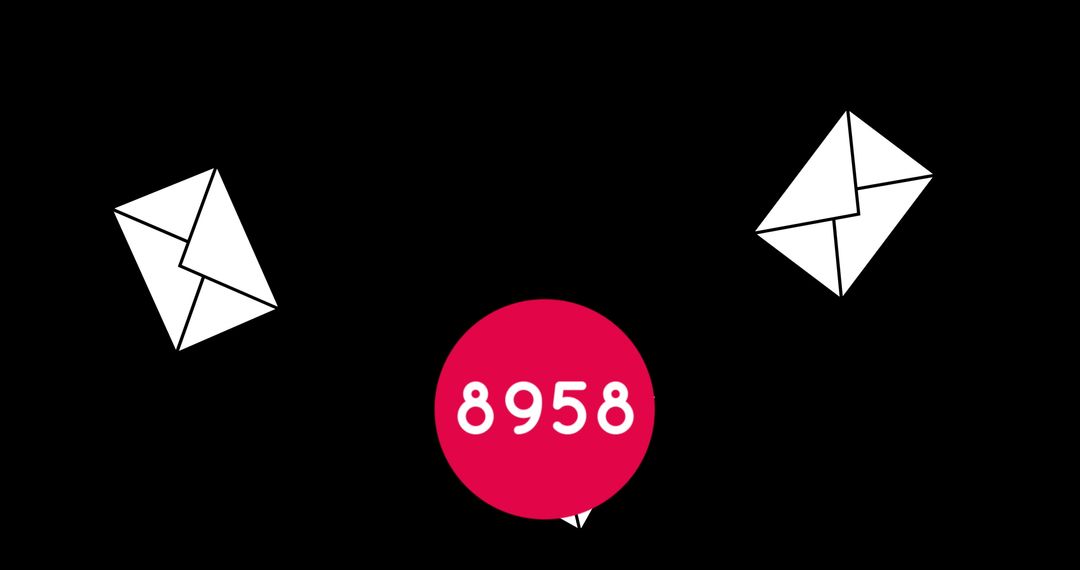 Rising Email Notifications with Minimalist Icons Representing Communication Overload