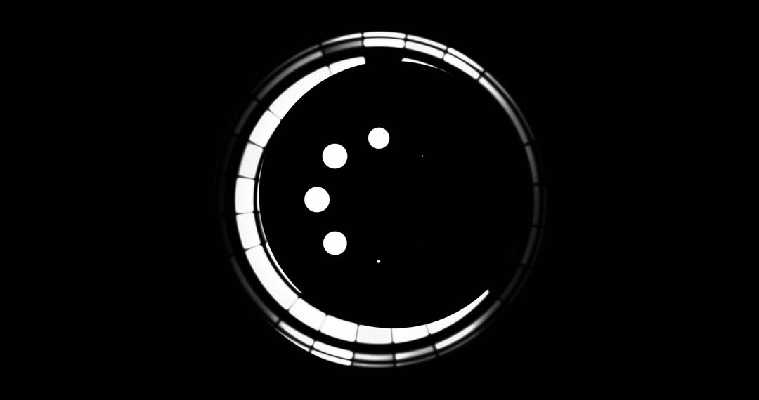 Futuristic Loading Circle on Black Background