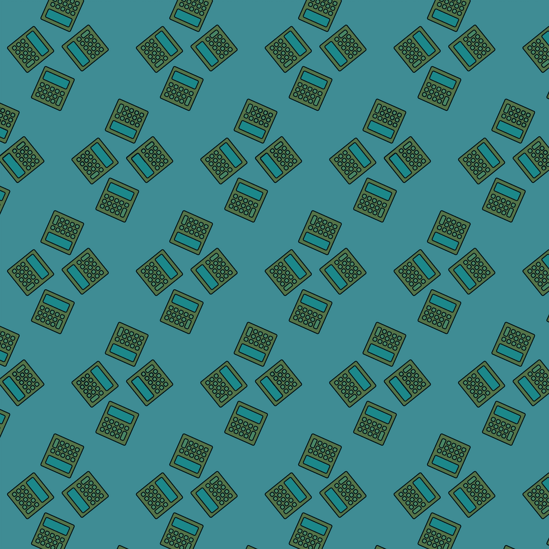 Blue and Orange Geometric Pattern on Transparent Background