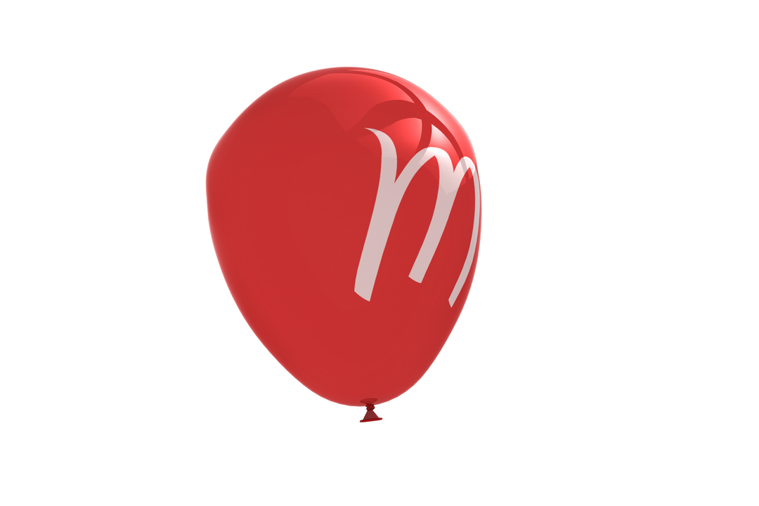 Red Balloon with Letter M on Transparent Background - Download Free Stock Images Pikwizard.com