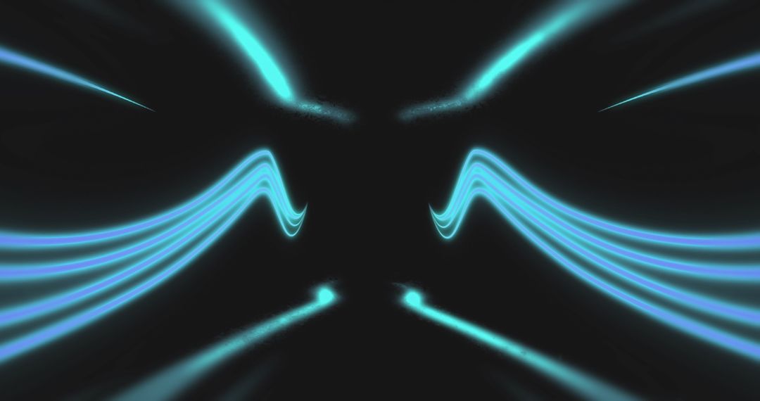 Dynamic Light Trails Forming Symmetrical Pattern