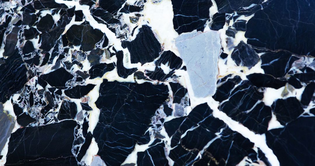 Abstract Black and White Marble Pattern with Cracks